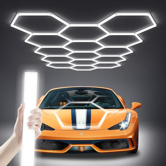 Roza Rz15 LED Iluminare Liniară Comercială Hexagon 15 Celule Alb Rece