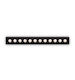 Recessed Commercial Linear Lighting Led 20W Black 2700K Slim Lika 341682 Ideal Lux 341682