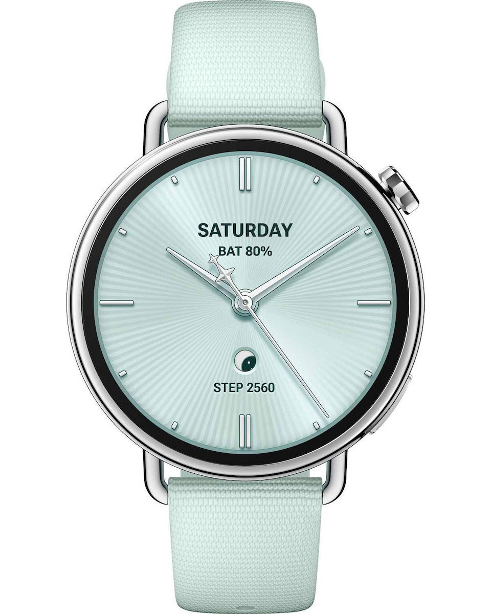 Xiaomi Watch S4 Aluminium 41mm Αδιάβροχο με Παλμογράφο (Mint Green)