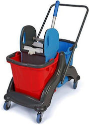 Căruț Profesional de Curățenie Dublu 2x25l Presă