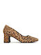 Court Suede Γόβες Animal Print Καφέ