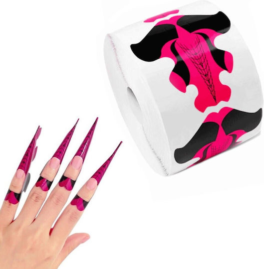 500 Double Thickness Nail Forms Manicure Pointed Butterfly Shape