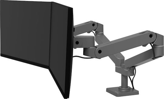 Ergotron LX Pro Dual Βάση Γραφείου για 2 Οθόνες έως 27" με Βραχίονα Γκρι