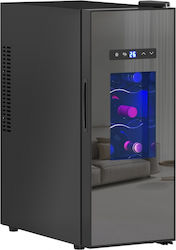 Homcom Frigider de Vin 12 Sticle Ușă de Sticlă Frigider de Băuturi Iluminare Led Ecran Tactil Negru Homcom Frigider de Vin 12 Sticle Ușă de Sticlă Frigider de Băuturi Iluminare Led Ecran Tactil Negru