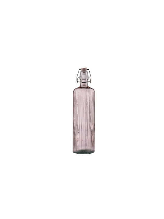 Bitz Bottle Water Glass with Screw Cap Pink 1200ml