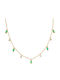 Kritsimis Necklace From 14K Gold With Green Zircon