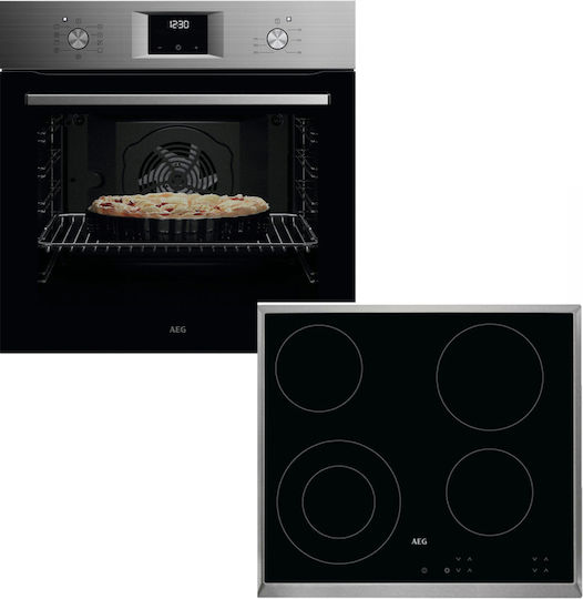 AEG Cuptor Deasupra Blatului 72lt cu Plite Ceramice L56cm.