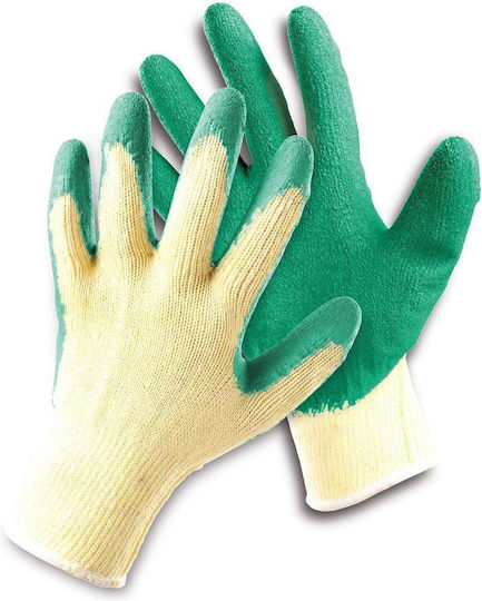 Cerva Arbeitshandschuhe Grün Baumwolle, Polyester/Latex 1Stück