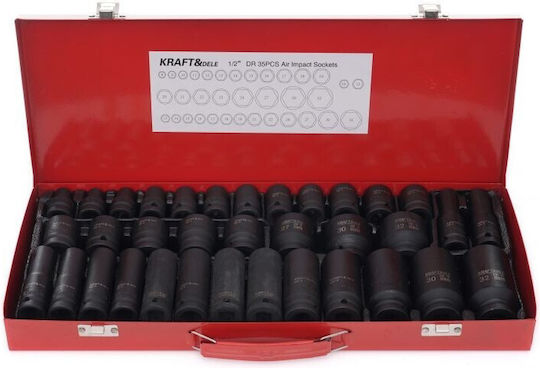 Kraft & Dele Căpăcel Pneumatic - Pneumatic cu Patrat de Prindere 1/2" Diametru 35 / 1/2" / 78 1buc