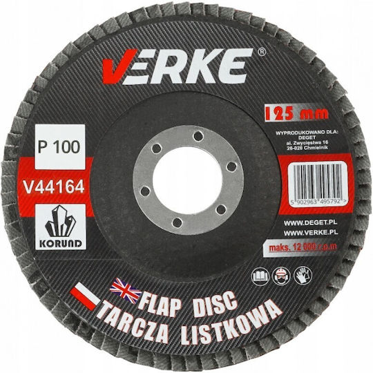 Metal Wood Sanding Disc 125mm P100 V44164 Verke