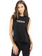 Women's Blouse Cotton Sleeveless Black