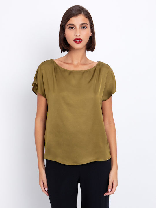 Toi&Moi Women's Blouse Satin Green