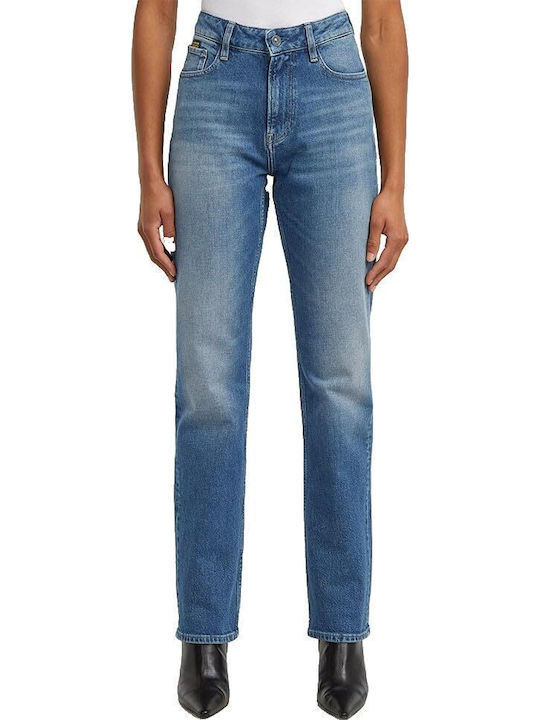 Γυναικείο Jean Παντελόνι σε Ίσια Γραμμή Medium Aged Denim