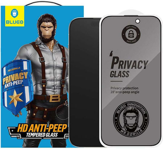 Blueo Privacy Tempered Glass Μαύρο (iPhone Air)