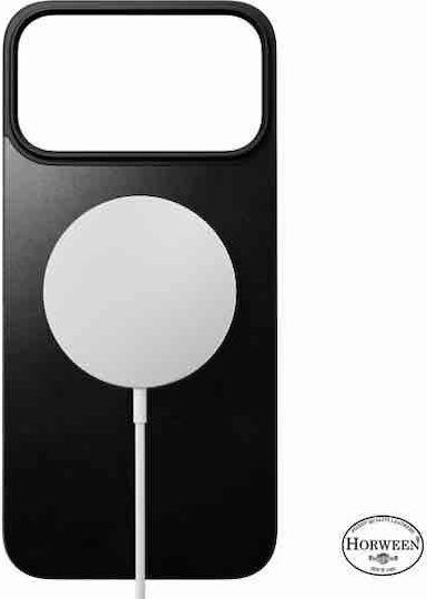 Nomad Magnetic Leather Back Skin for iPhone 17 Pro Horween Black