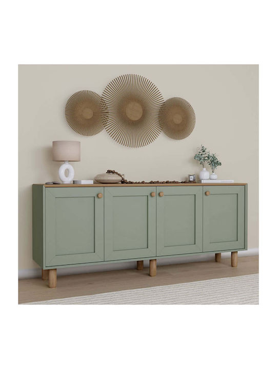 Bufet Bohemian Green-oak 180x40x75cm