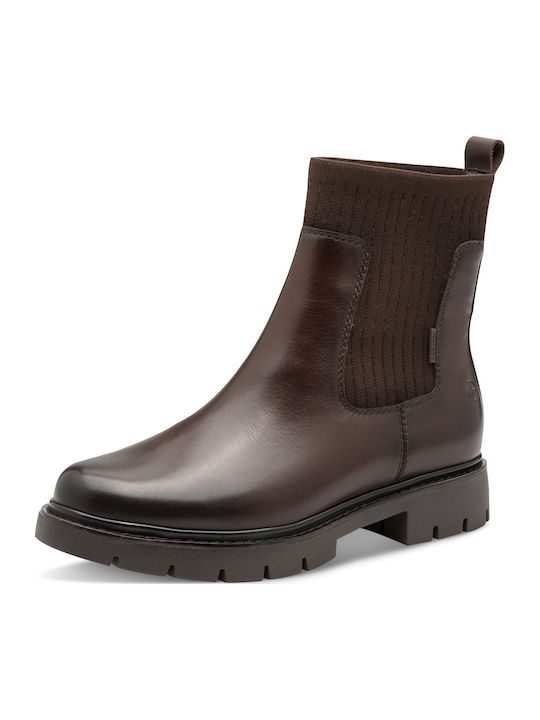 Tamaris Leather Women's Chelsea Ankle Boots Brown