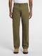 Canvas Men's Trousers with Straight Leg Style Military