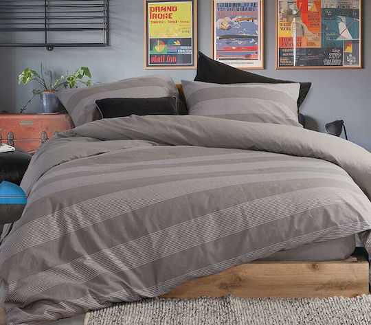 Nef-Nef Homeware Σετ Υπέρδιπλη 240x230cm Casual Stripe Ecru