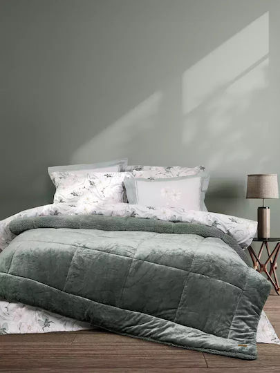 Nima Κουβερτοπάπλωμα Μονό 160x220εκ. Cira Dark Green 710 GSM