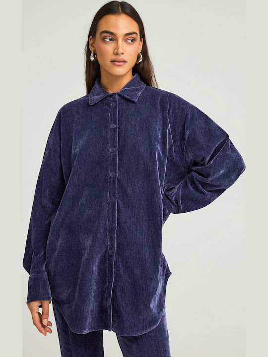 Funky Buddha Langärmelig Damen Hemd Lila