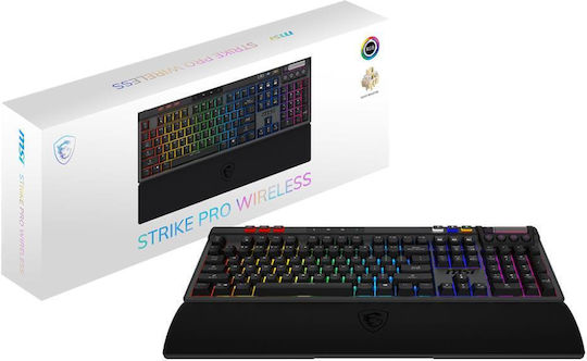 MSI Strike Pro W Silent Wireless Gaming Mechanical Keyboard with RGB lighting (English US)