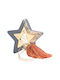 Hanging Ornament Star Glass Gray
