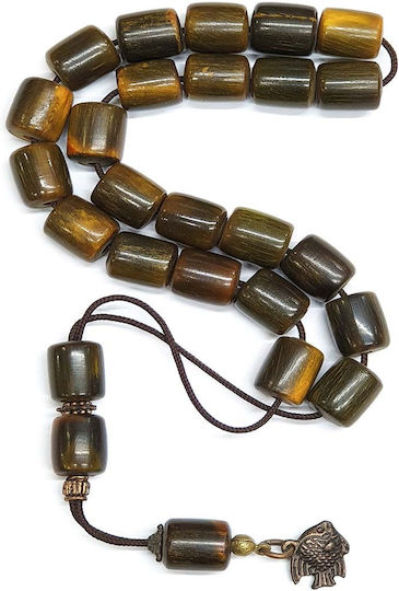 Roloi Komboloi Horn Worry Beads with 23 Beads Multicolour 38cm