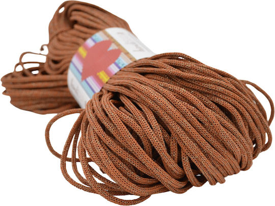 Șnur Metallic By Handibrand 200g Croșetat Nr 4 Tabac Sclipici