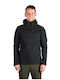 Men's Fleece Cardigan with Hood Black