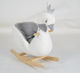 Moni Wooden Rocking Toy Swan for 12+ months with Max Load Capacity 30kg White