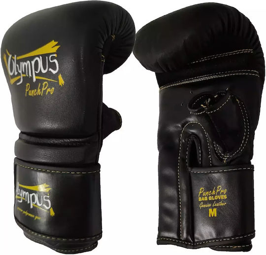 Olympus Sport Boxing Gloves Leather for Bag Black