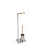 Ankor Bamboo Bathroom Accessory Set Silver
