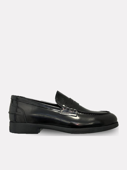 Δερμάτινα Ανδρικά Loafers σε Μαύρο Χρώμα