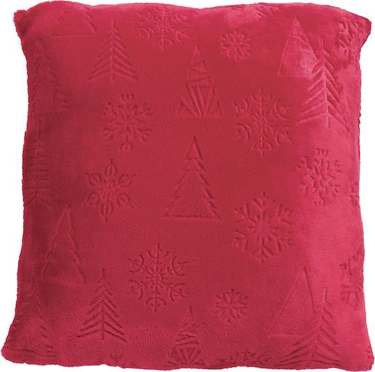Das Home Weihnachtsdekoratives Kissen Platz Rot 40x40cm