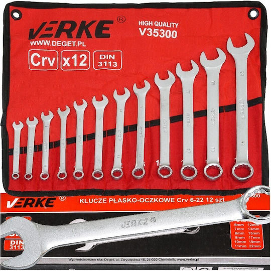 Set Chei Poligonale Germane 12 Bucăți 6-22 Mm V35300 Verke