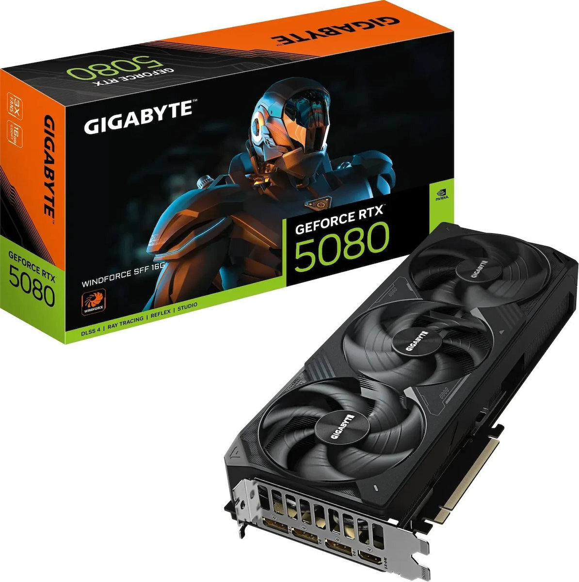 Gigabyte GeForce RTX 5080 16GB GDDR7 Windforce SFF Κάρτα Γραφικών