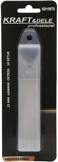 Set Lame de Rezervă Cutter Kraft&dele 25mm 10 Bucăți Kd10970