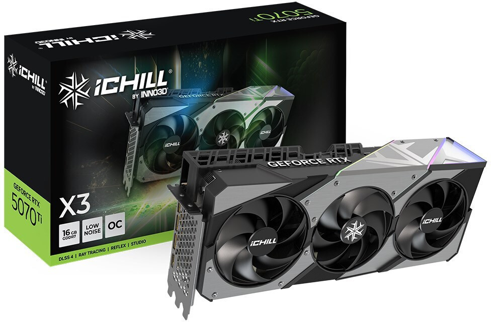 Inno 3D GeForce RTX 5070 Ti 16GB GDDR7 iChill X3 Κάρτα Γραφικών