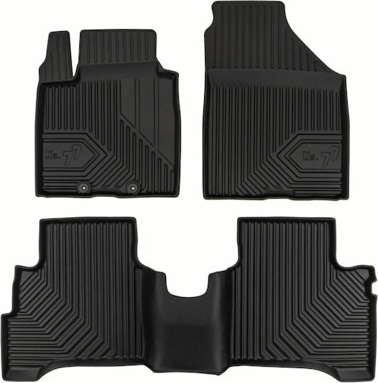 Frogum Set of Front and Rear Mats 3pcs Tray Type for Suzuki Swift Black
