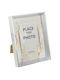 Wooden Photo Frame with Silver Frame