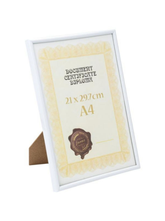 Wooden Photo Frame with White Frame