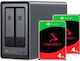Ugreen DXP2800 & 2x Seagate IronWolf HDD 4TB NAS Tower με 2 θέσεις για HDD/SSD