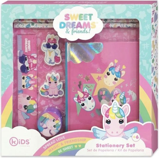Set De Papetărie Pentru Copii Unicorn Roz Sweet Dreams