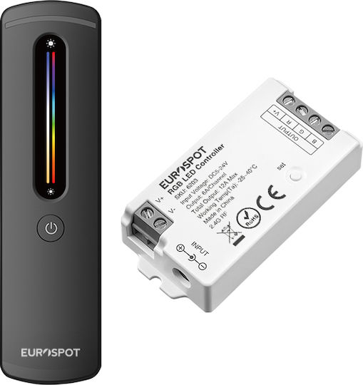 Eurospot Led Kit Controler+ Negru Telecomandă RF 2.4GHz RGB Bandă EU6046