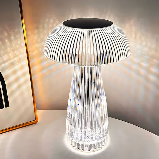 Galifas Tischlampe LED mit Transparent Schirm und Basis