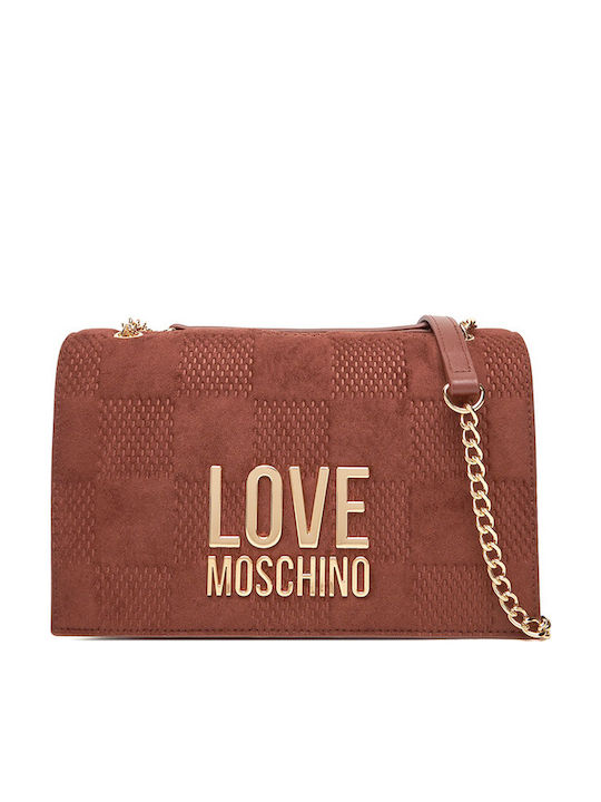 Moschino Γυναικεία Τσάντα Ώμου Καφέ