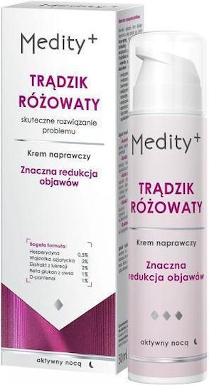Ava Laboratorium Medity+ Trądzik Różowaty Κρέμα Προσώπου Νυκτός κατά των Ατελειών 50ml