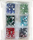 Beauty Salon Nail Strass Various Colors 6 Positions Case