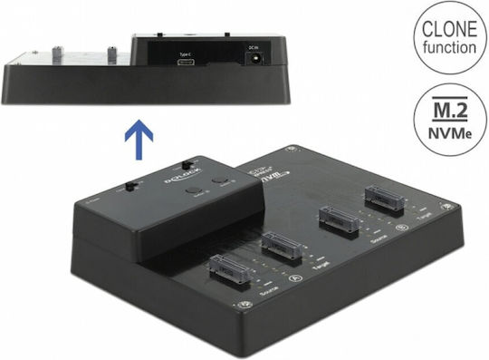 Delock Docking Station 4 X M.2 Nvme Pcie Ssd Cloning Function Delock 64124